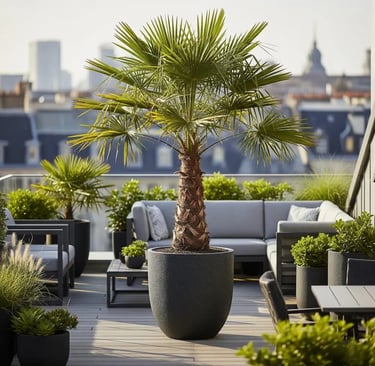 Un jardín en todo lo alto, un ambiente ideal para unas vistas de la ciudad. Impresionante!!