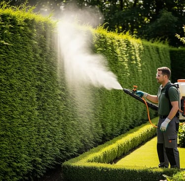 Tratamiento fitosanitario a seto de Leylandii, la prevención es el secreto