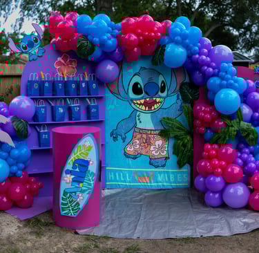 Custom Lilo & Stitch birthday display