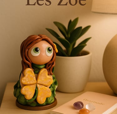 statuettes artisanales en pâte polymère porte-bonheur