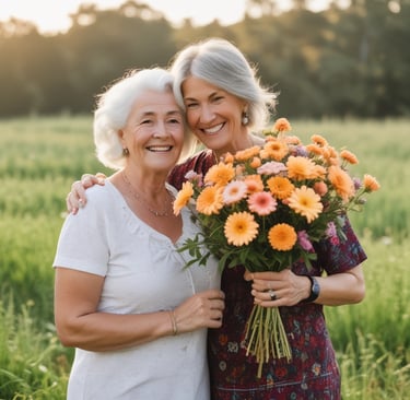 A charming flower shop displays various types of plants and flowers arranged on wooden crates and shelves outside a storefront. The facade features rustic decorations with leafy vines and a pink neon sign. On the pavement, a small model of the Eiffel Tower adds a unique touch, alongside chalkboard signs with floral prices. The area is adorned with a variety of colorful blooms, including roses, daisies, and potted plants.