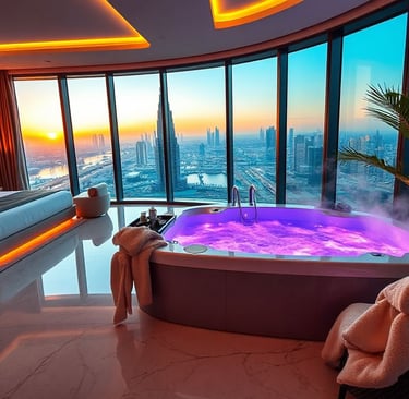 hotels with private jacuzzi in room uae