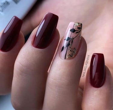 Uñas Rojo Carmesí