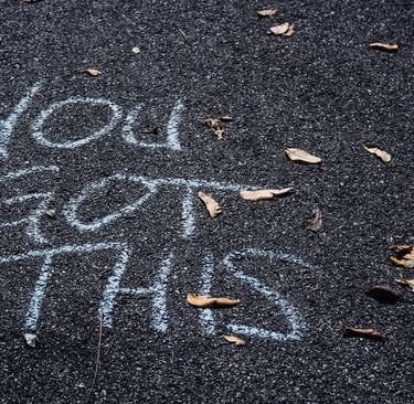 you got this written with chalk on the ground