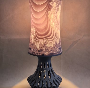 a lamp with a lamp shade on it