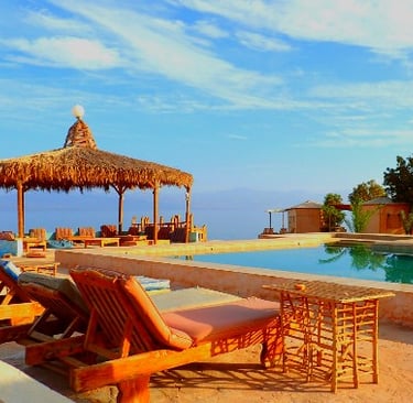 Bedouin star Ras shitan Nuweiba holidays on the beach pool sea view