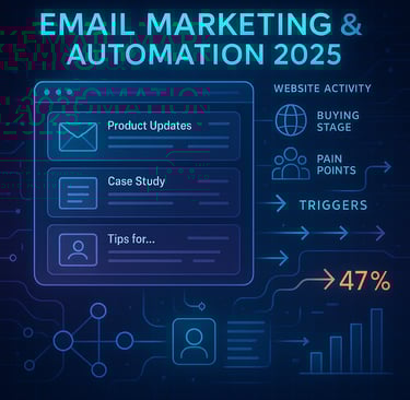 Segmented email marketing dashboard with behavior-triggered sequences.