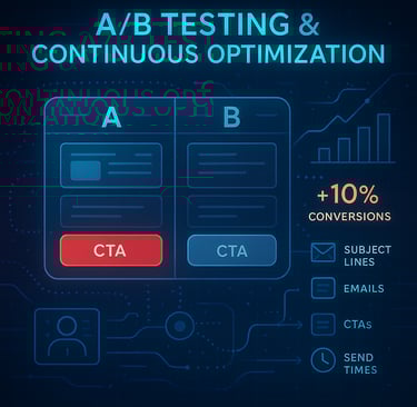 Side-by-side comparison of two landing page variations showing conversion uplift.