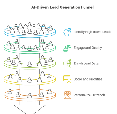 AI-driven lead generation funnel stages