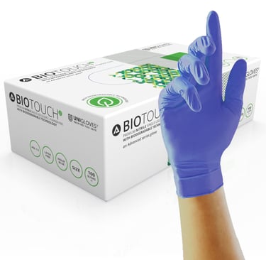 a person's hand in a gloved glove