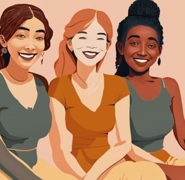 3 femmes qui sourient