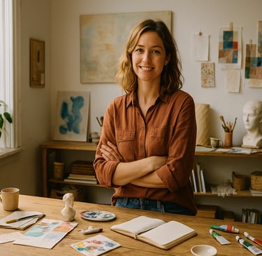 femme dans son atelier