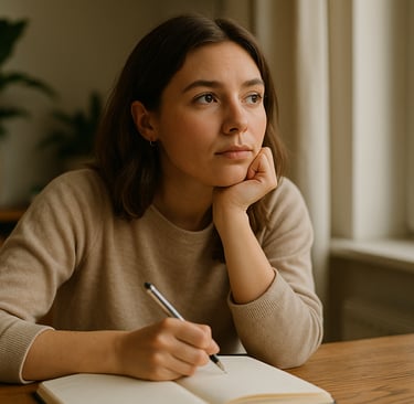 femme qui réfléchit à ses besoins et limites personnelles