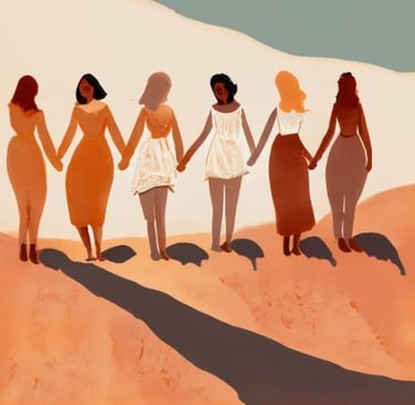 sororité femmes qui se tiennent la main