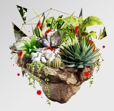 Artificial Illustration 3d illustration for website