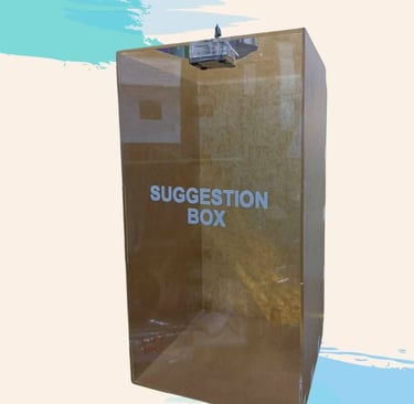 Lockable Acrylic Suggestion Box