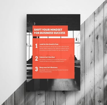 Motivational business success poster in large format.