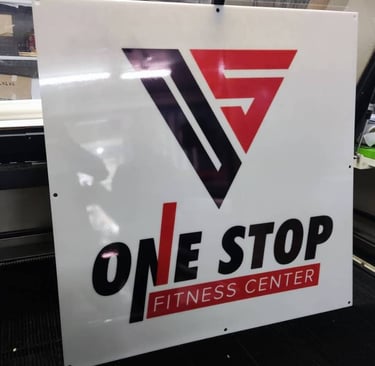 Acrylic Fitness Center Logo Display Sign
