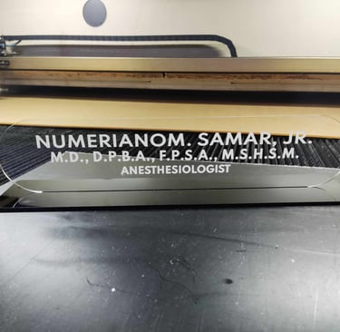 Clear Acrylic Anesthesiologist Nameplate