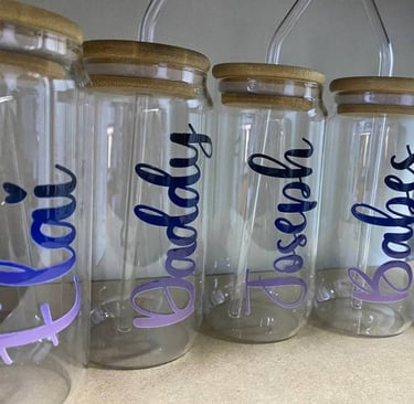 ersonalized Name UV Print Design Soda Glasses