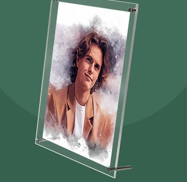 Portrait Display in Acrylic Standee Frame