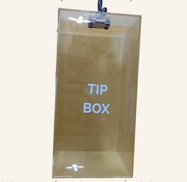 Clear Acrylic tip Box with Lock