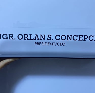 Frosted Acrylic CEO Desk Nameplate