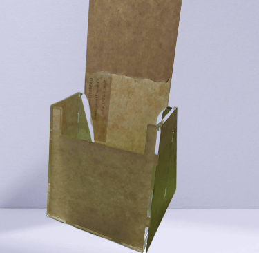 Clear Acrylic Brochure Stand without Inserts"
