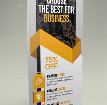 Professional business banner offering services discount.