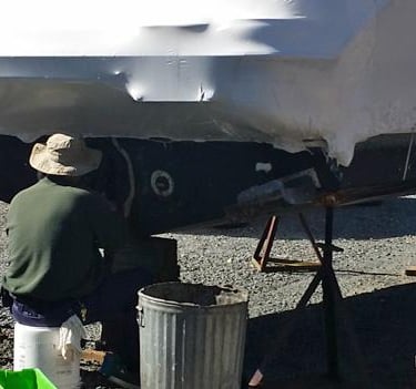 Repairing bow to stearn