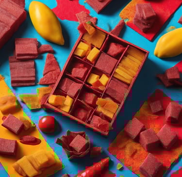 dulces típicos mexicanos. mango y piña enchilada