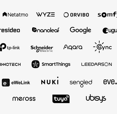 Apple HomeKit, Google Home, Amazon Alexa, Samsung SmartThings, Xiaomi Mi Home, Yandex, Tuya