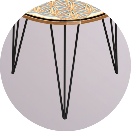 a table with a small table top and a small table with a small table top
