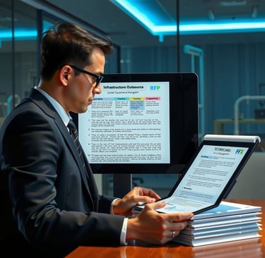 a man in a suit and tie is sitting at a desk