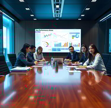 a group of people sitting around a table with papers and papers