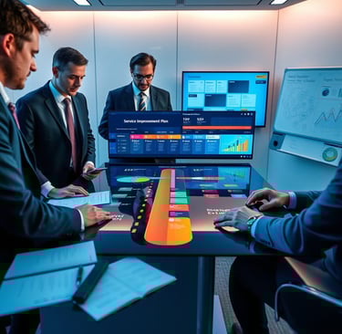 a group of business people working on a project