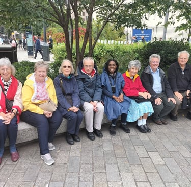 The Black Tudors City of London tour concludes at St. Botolph without Aldgate for reflection