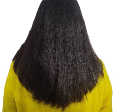 cabello largo con alisado