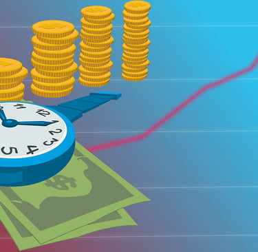 a clock on a chartreusd with a clock on it