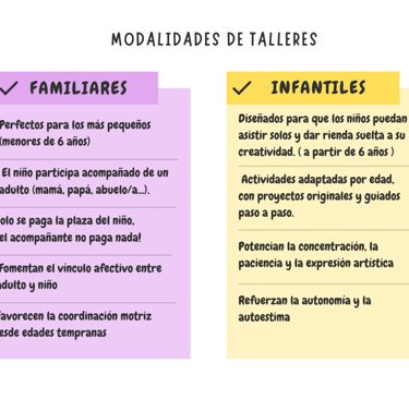 talleres infantiles y familiares en valladolid