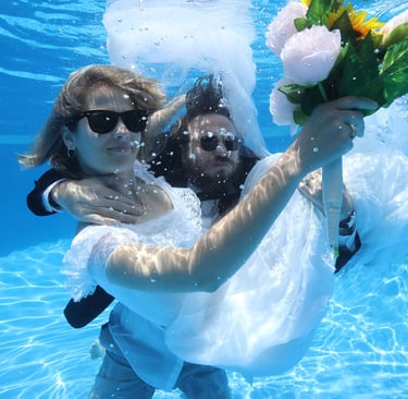 underwater bridal photoshoot Miami 