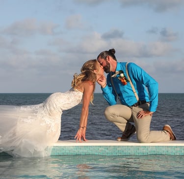 key west bride & groom romantic wedding