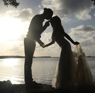 key largo sunset beach wedding