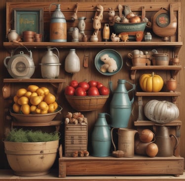 Granny Reds’ pickled eggs displayed on a wooden board with fresh herbs and spices around.