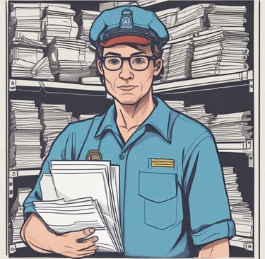 A professional shredding truck parked outside a small office building on a sunny day.