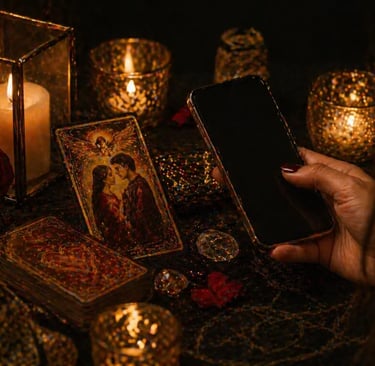 tarot amor whatsapp com pessoa esperando resposta com cartas de amor