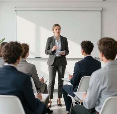 A group of diverse people collaborating around a table with laptops and notes.
