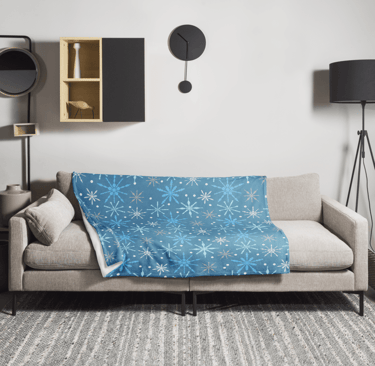 a snowflake pattern blanket