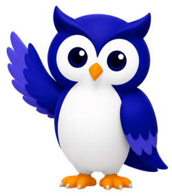 Hootline owl mascot waving beside the business number comparison