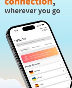 Airalo eSIMs for affordable global travel data.